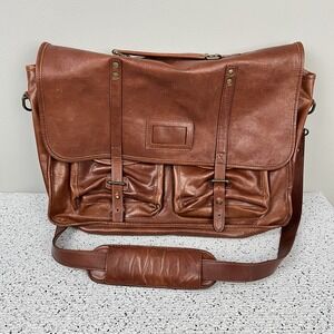 Red Envelope Leather Excursion Messenger Bag Briefcase Laptop Travel Business